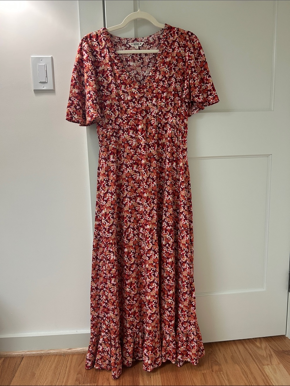 FatFace Red Floral Maxi Dress